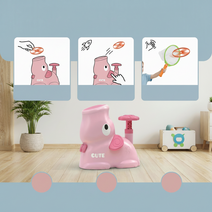 Fun kids' disc launcher game for boys & girls, promoting outdoor play and physical activity.