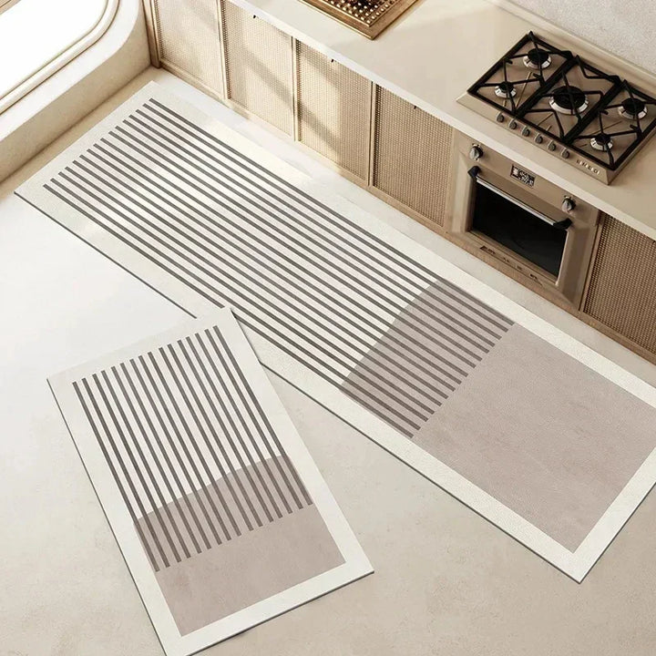 Comfortable anti-slip floor mat for kitchen, soft cushioning & absorbent, great for home improvement.