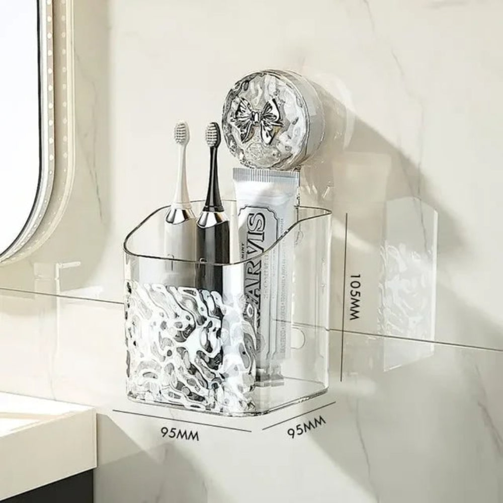 Versatile wall-mounted basket organizer, perfect for kitchen pantry, bathroom essentials, or utility storage.