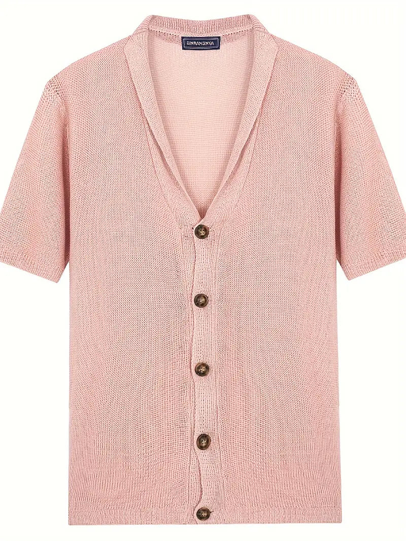 Versatile men's knitted layering shirt. Perfect winter style & cozy wear for everyday.