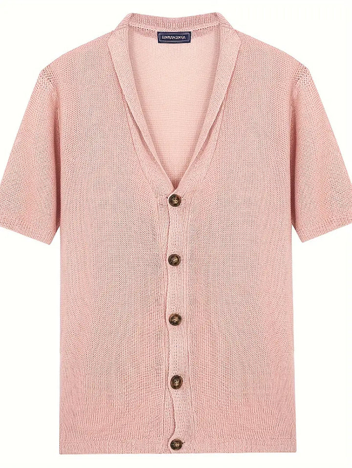 Versatile men's knitted layering shirt. Perfect winter style & cozy wear for everyday.