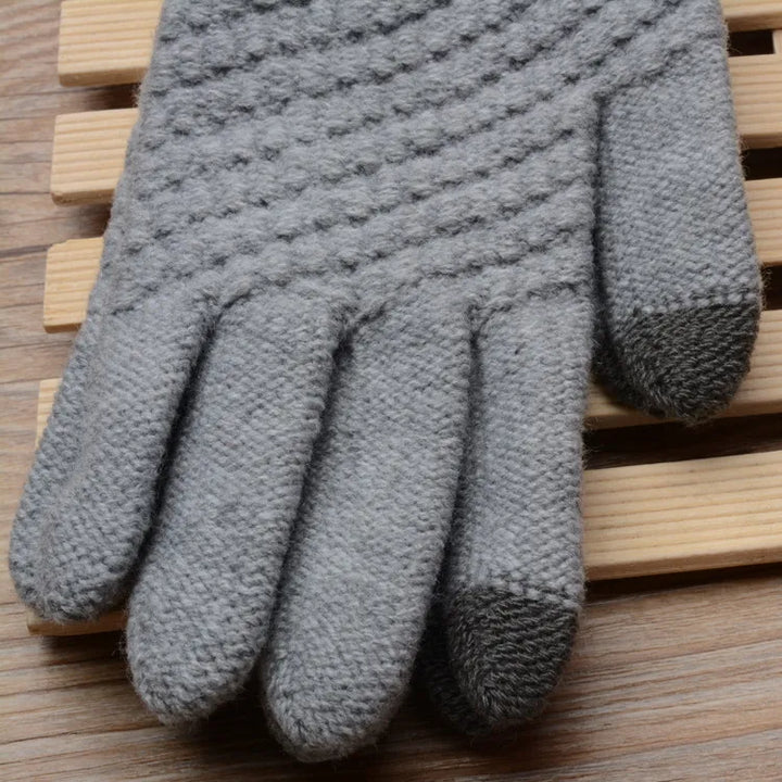 Warm & cozy Amara knitted touchscreen gloves, women's winter essential.