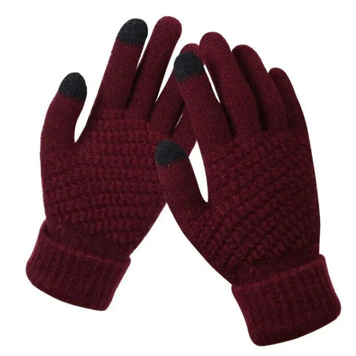 Amara women's knitted gloves, soft, comfortable, & smart for winter use.