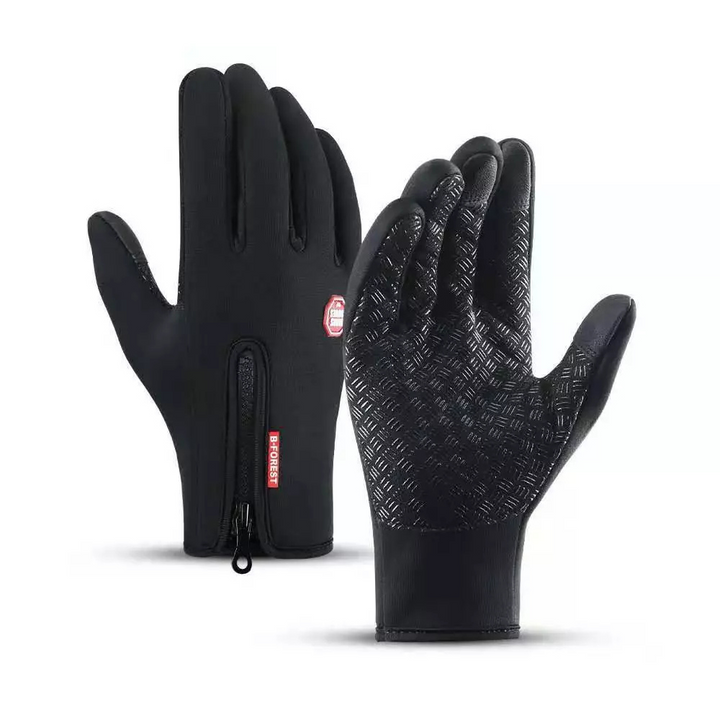 Women's waterproof touchscreen winter gloves with thermal lining, perfect for cold weather outdoor activities.