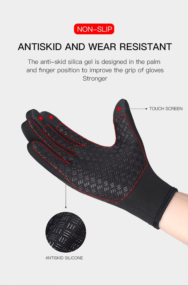 Zippered women's waterproof winter gloves, touchscreen compatible, thermal for cold weather sports & outdoor tasks.