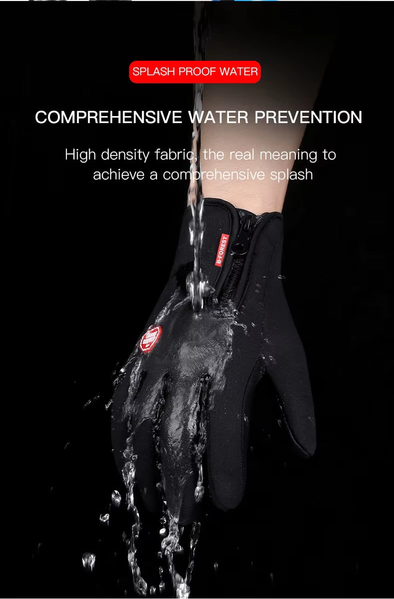 High-performance women's waterproof winter gloves, touchscreen enabled, non-slip, for cold weather cycling.
