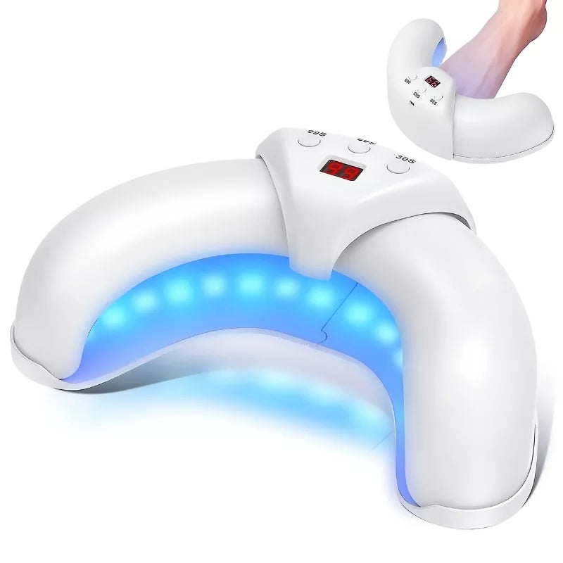 Unisex home laser device for effective nail fungus removal, promoting healthy toenails and foot care. At-home therapy solution.
