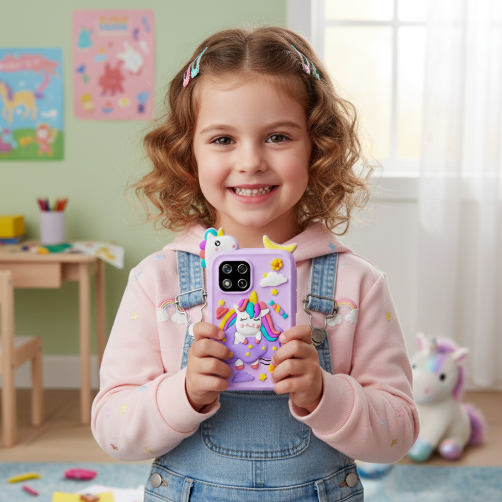 Children's interactive learning smartphone toy with music & pretend play features for toddlers.