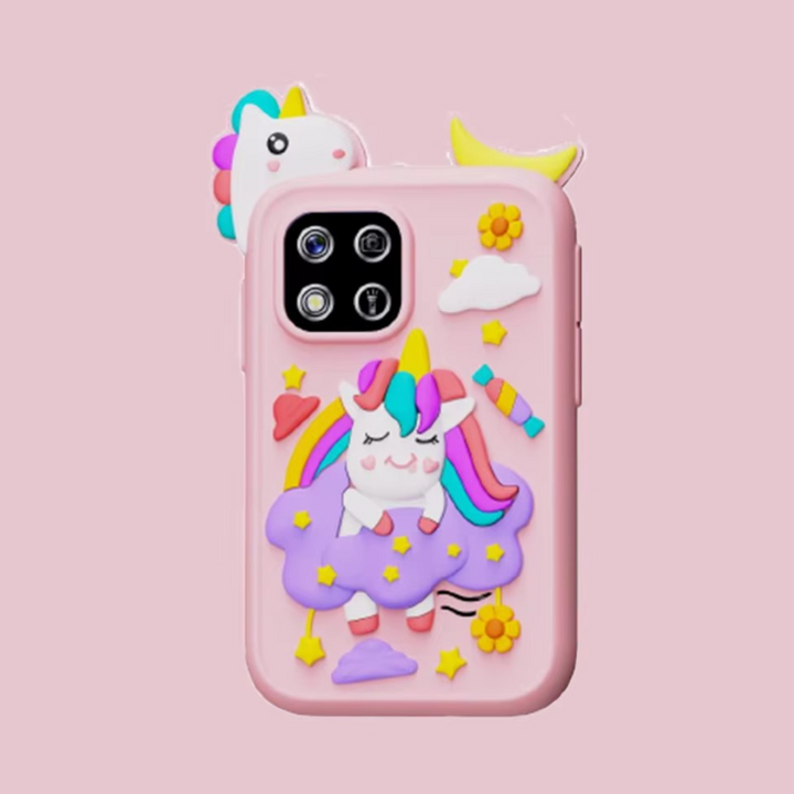 Kids' pretend play smartphone, an interactive educational toy for young children, featuring fun sounds & lights.
