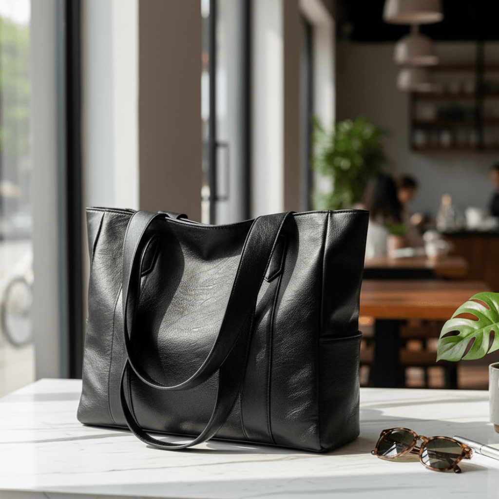 Versatile brown women's shoulder bag, an essential everyday tote. Ideal for daily commute, work, or casual outings.
