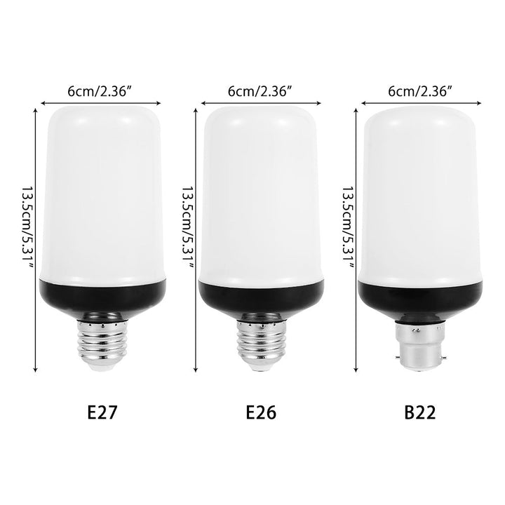 Energy-efficient LED flame bulb, 4 modes, for stunning fire simulation without heat.