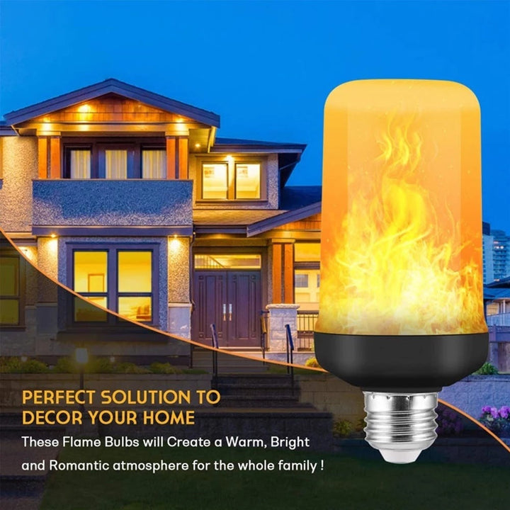 Party LED flame effect light bulb, safe fire simulation for lively events & gatherings.
