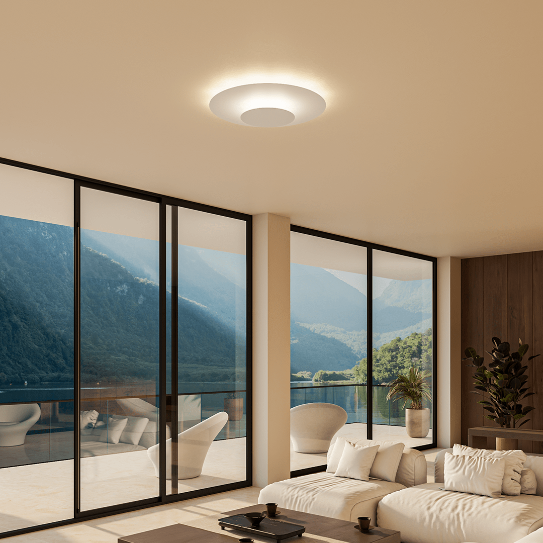 Modern LED flush mount ceiling light for stylish home illumination and energy efficiency.