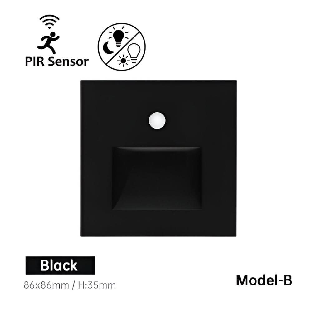 Hands-free LED automatic light with motion sensor for indoor stairs, improving home safety at night.