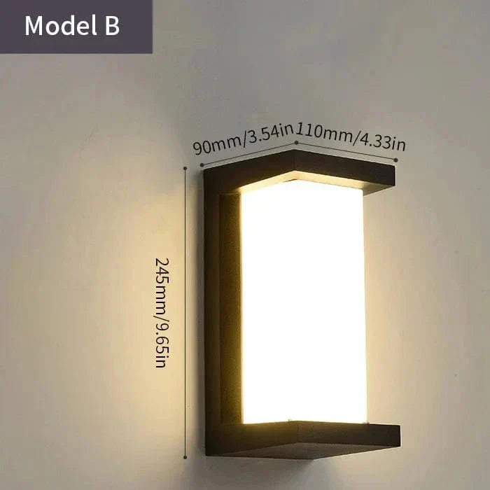 Efficient LED outdoor motion sensor wall light, modern design for effective exterior security.