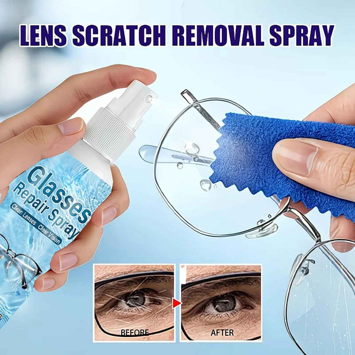 Enjoy crystal clear vision with streak-free Multi-Surface Lens Cleaning Spray for glasses & devices.