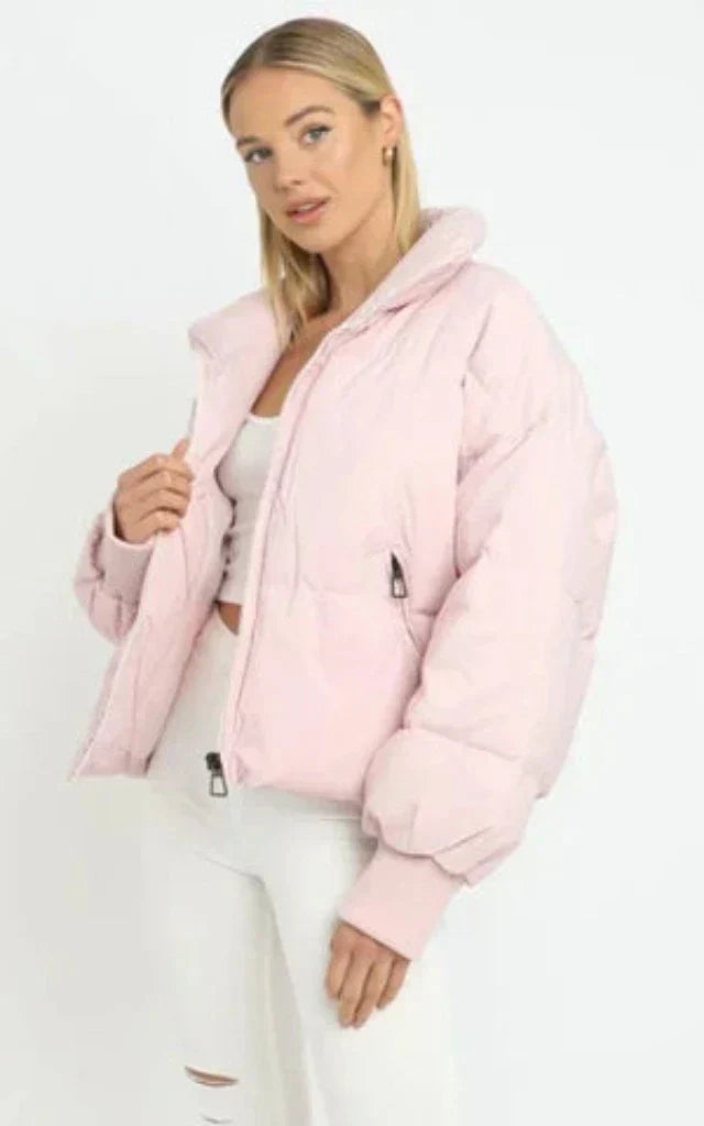 Casual women's Sofia lightweight puffer jacket, perfect for daily wear & chilly weather comfort.