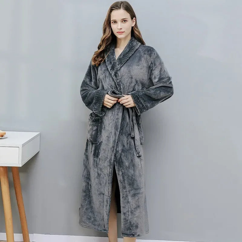 Close-up of soft Lisanne Bliss bathrobe fabric, cozy women's loungewear for relaxing.