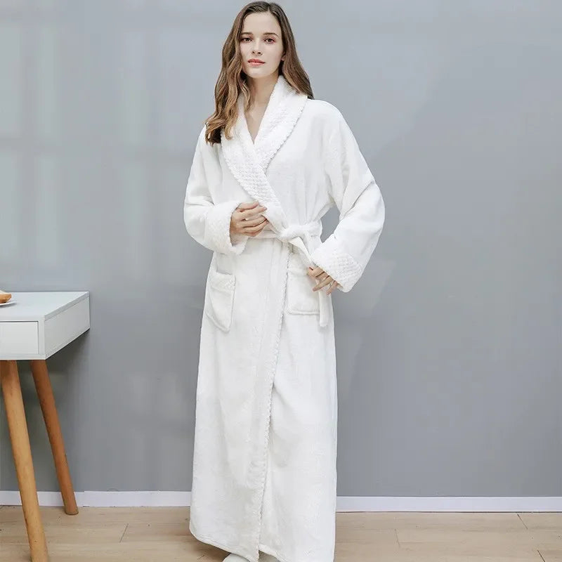 Elegant women's Bliss bathrobe, a stylish & comfortable gift for her, ideal loungewear.