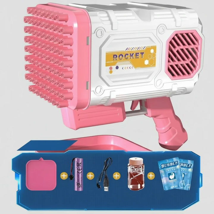 Unisex automatic bubble maker for children's outdoor play, summer fun & party supplies. Durable kids' toy.