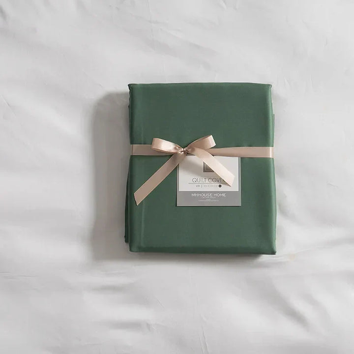Indulgent natural silk duvet cover, designed for superior sleep comfort and elegant bedroom style.