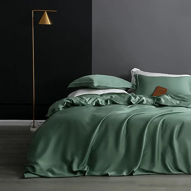 Premium natural silk duvet cover for luxurious comfort and elegant bedroom decor.
