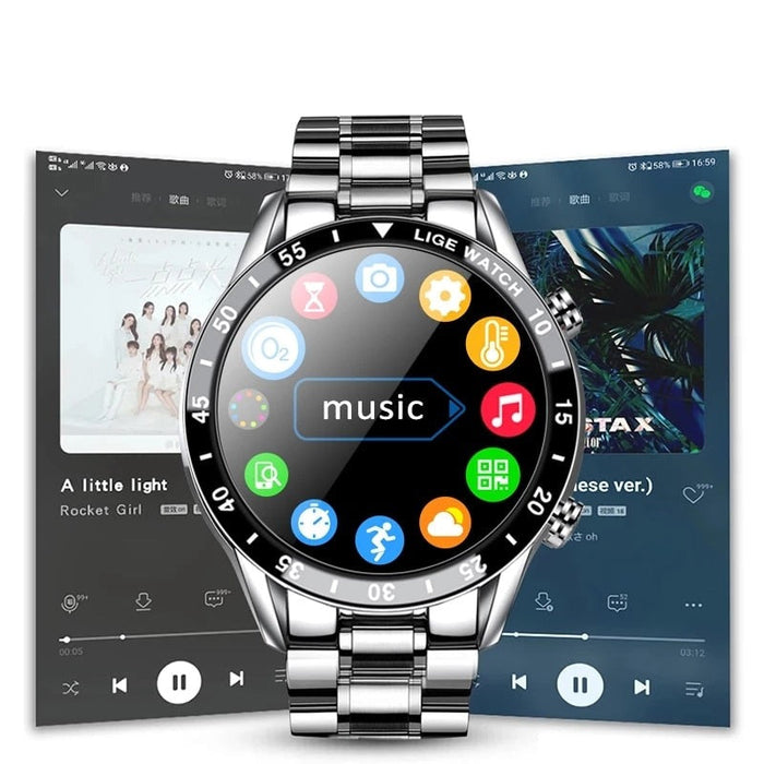 Waterproof 4G smartwatch, a durable wearable tech with touchscreen, perfect for any adventure.