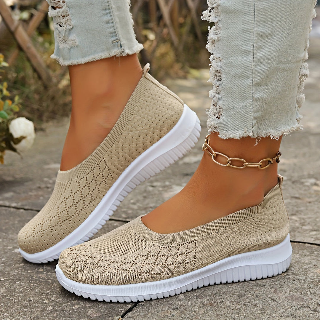 Easy-wear women's slip-on comfort shoes with orthopedic arch support for all-day walking.