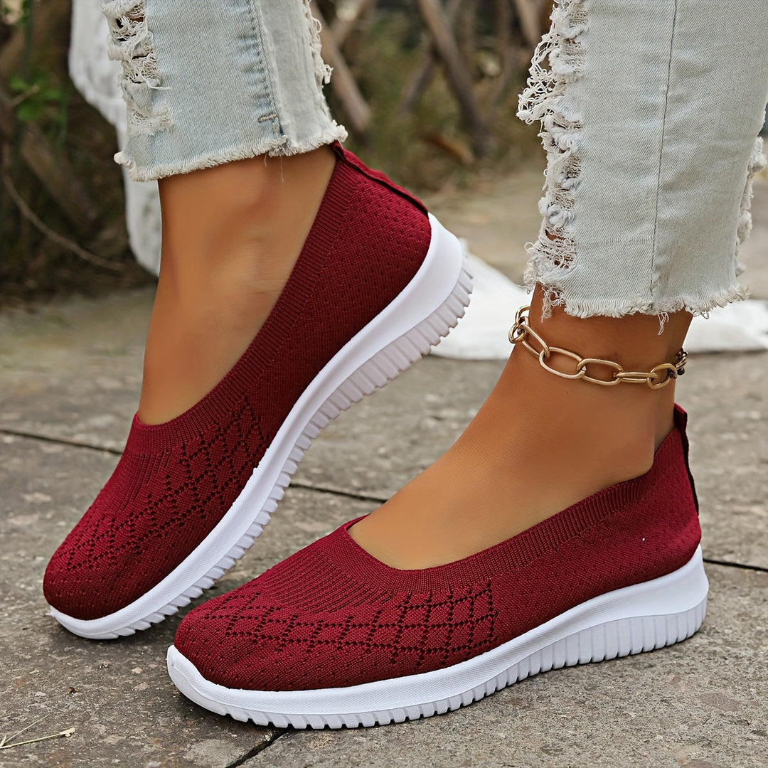 Women's orthopedic slip-on sneakers, perfect casual shoes with arch support for walking comfort.
