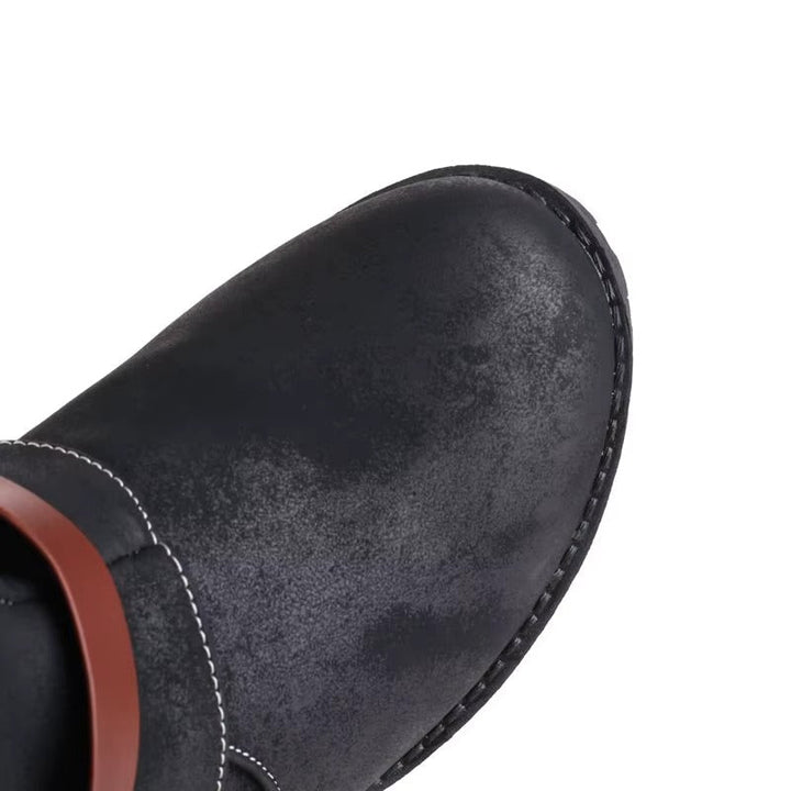 Women's stylish knee-high boots with anti-slip soles & convenient side zip, perfect for winter and fall comfort.