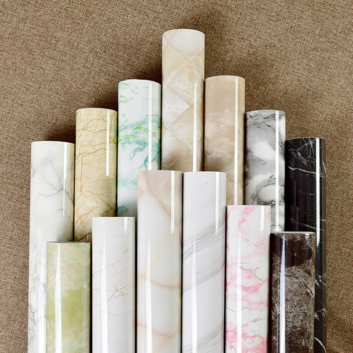 Rent-friendly removable marble wallpaper, peel & stick for easy home decor updates.