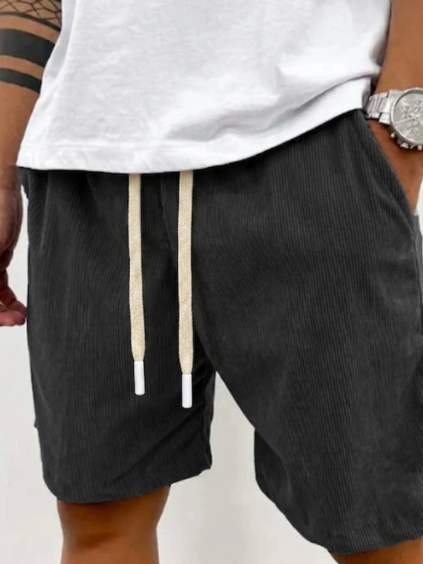 Men's soft relaxed fit shorts with adjustable drawstring waist, ideal for ultimate comfort and casual style.