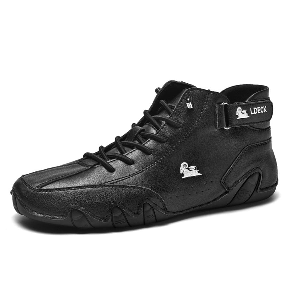 Waterproof men's slip-on shoes, orthopedic design with arch support for all-weather comfort and walking.