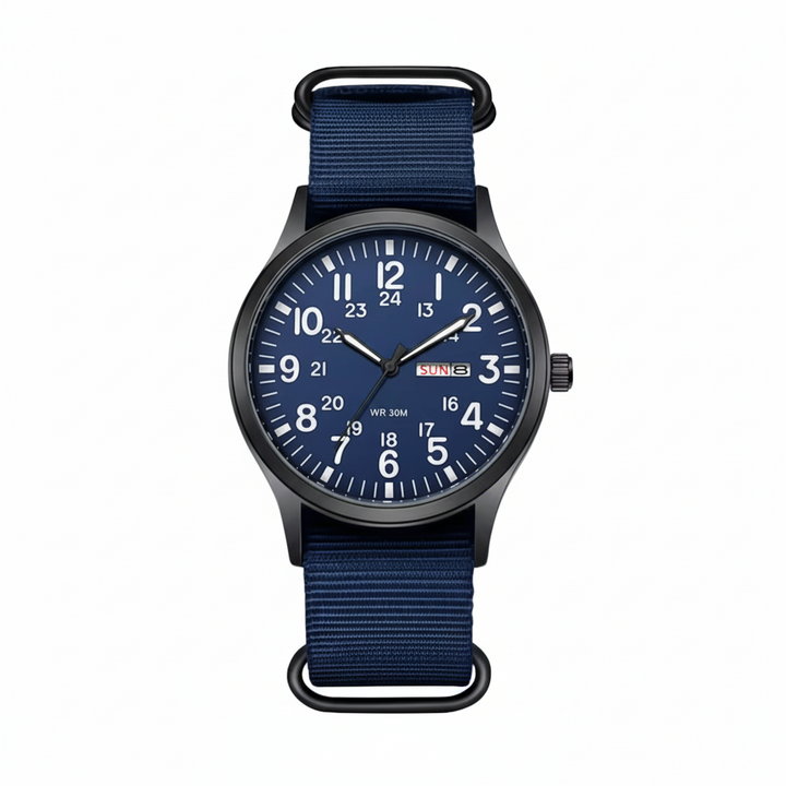 Stainless steel men's outdoor watch, waterproof and scratch-resistant for any adventure.