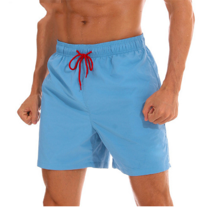 Lightweight quick-dry men's swim shorts with adjustable waistband for ultimate summer comfort.