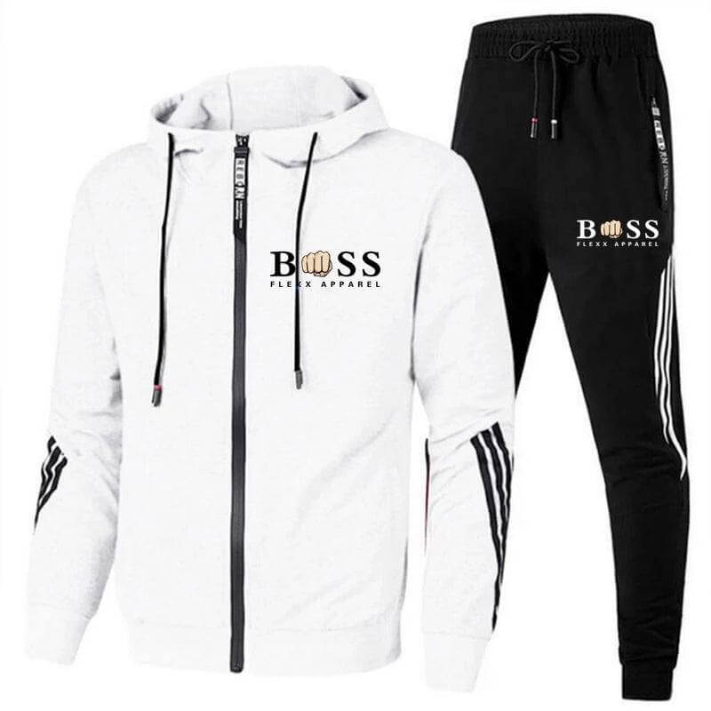 Men's 2-piece sports set for gym & workout. Breathable athletic wear, comfortable fitness gear.