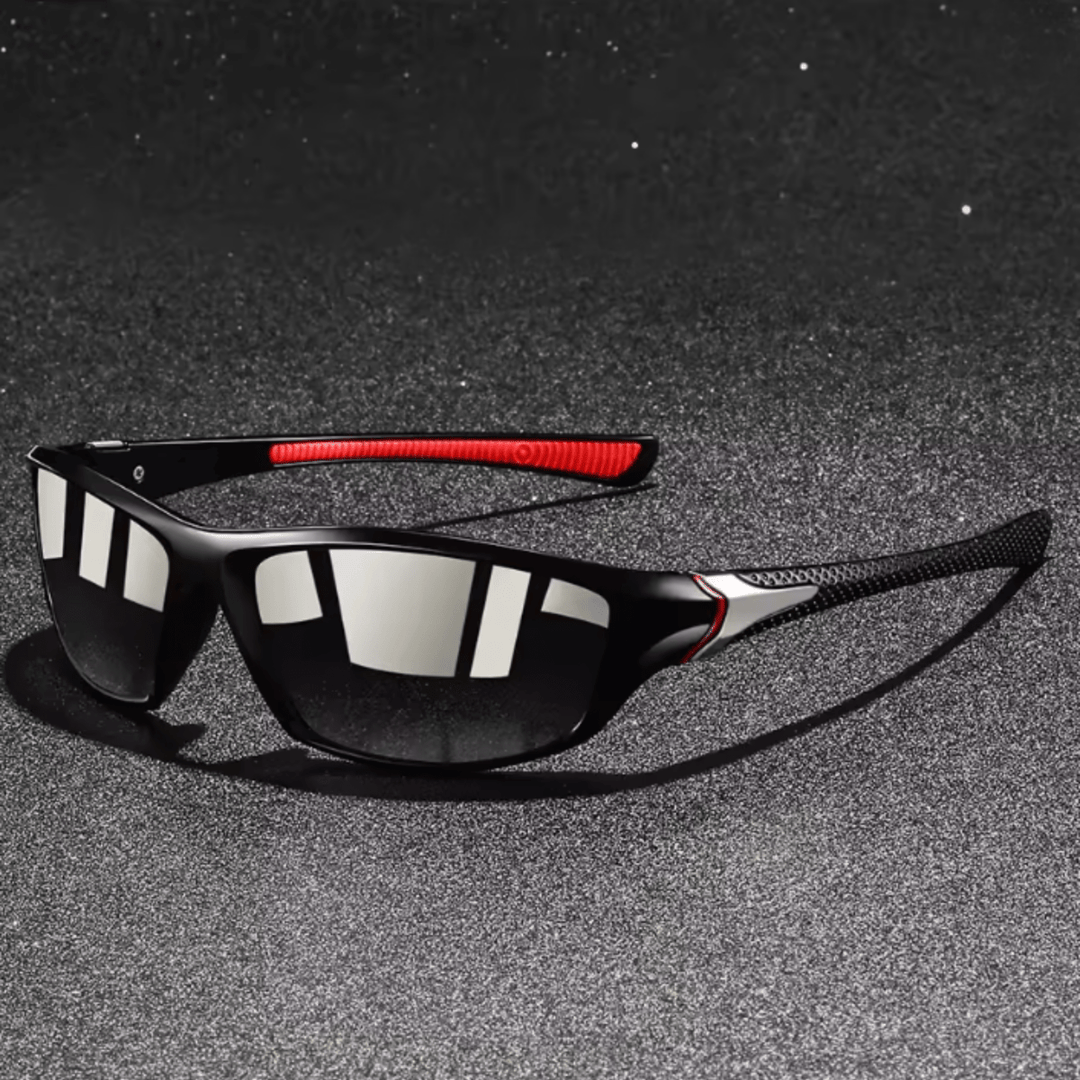 Men's UV400 polarized sports sunglasses, lightweight for cycling & running. Glare reduction & sun protection.