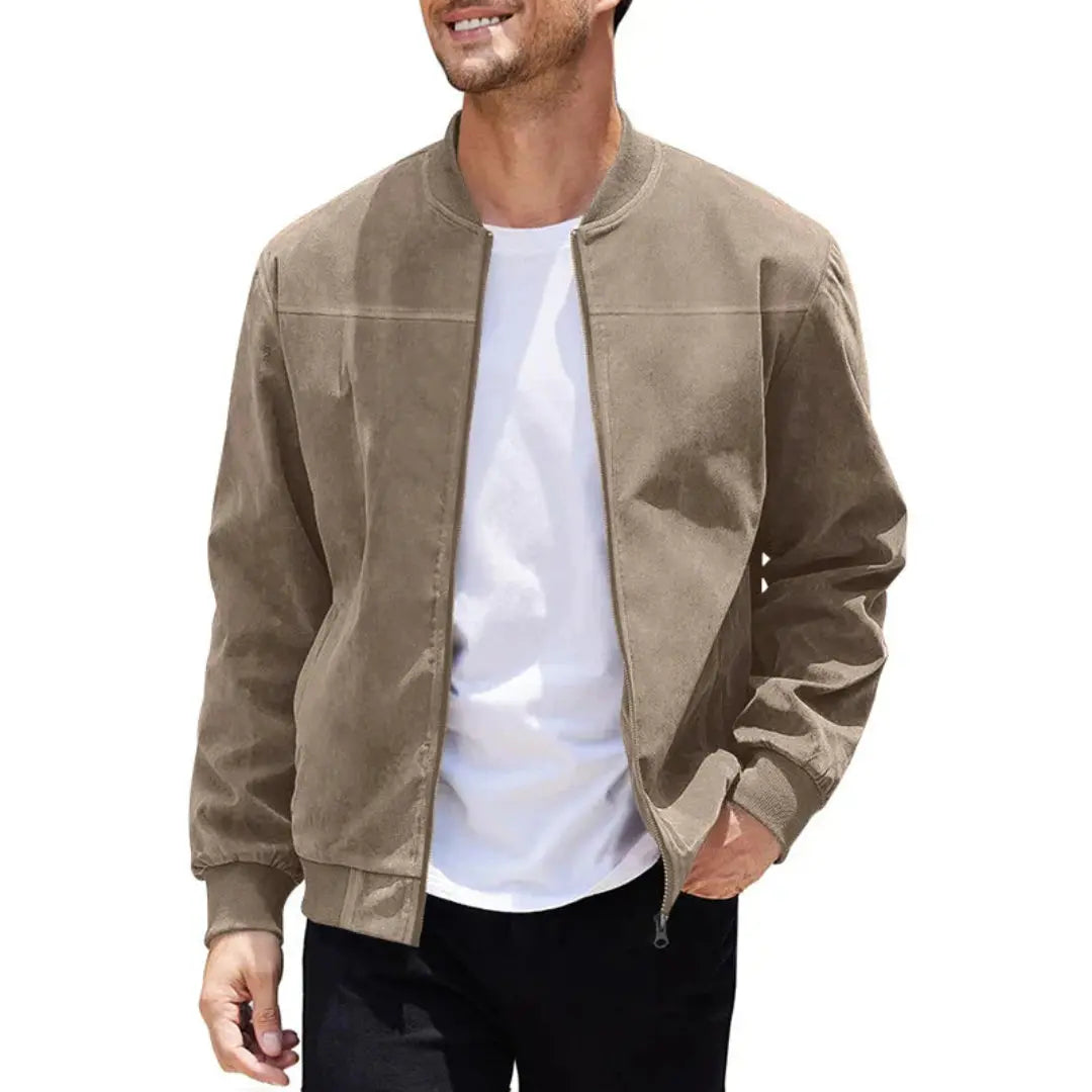 Versatile men's bomber jacket, stylish and comfortable casual outerwear for any occasion.