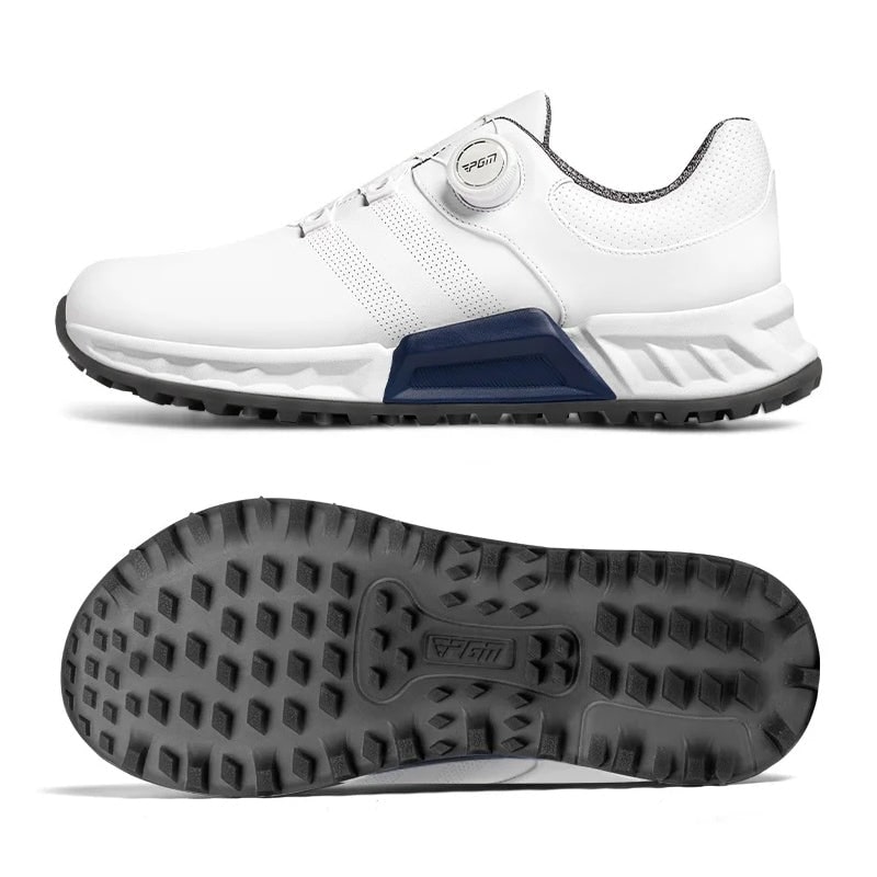 Performance men's spikeless golf shoes, designed for all-weather play with comfortable, secure fit.