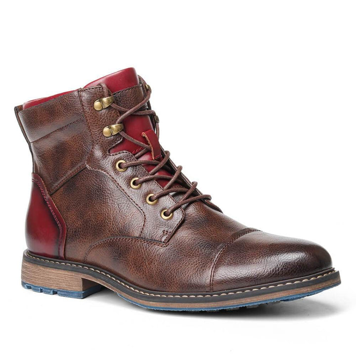 Elegant men's Oxford boots, a versatile choice for casual & stylish everyday outfits. Classic lace-up design.
