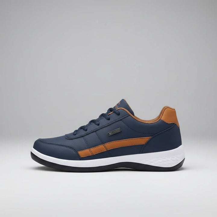 Pair of men's casual running shoes. Ideal for sports, daily wear & active training. Comfortable athletic sneakers.