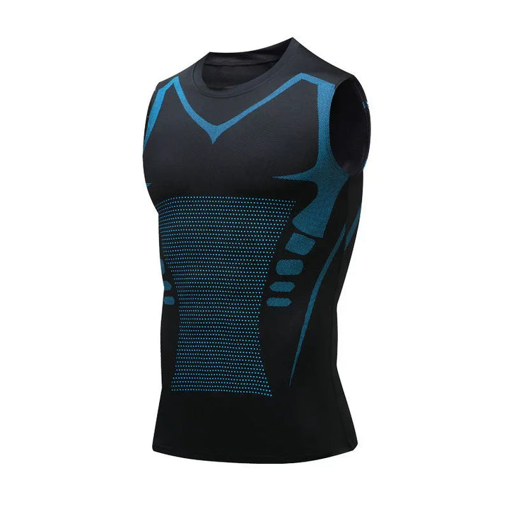 Men's body shaping vest, PowerVest Vita, enhances confidence with slimming compression & core support.