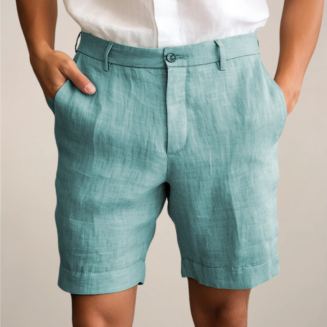 Stylish men's casual beach shorts. Elastic waist for all-day comfort, ideal for summer vacation.