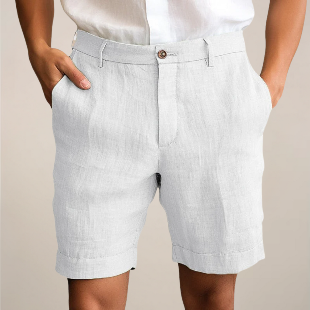 Men's relaxed fit summer shorts with elastic waist, perfect for beach, travel, and warm weather comfort.