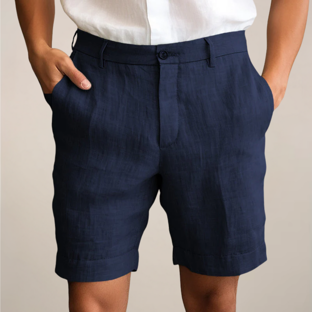Versatile men's casual shorts for summer, beach, and travel. Comfortable relaxed fit with elastic waist.