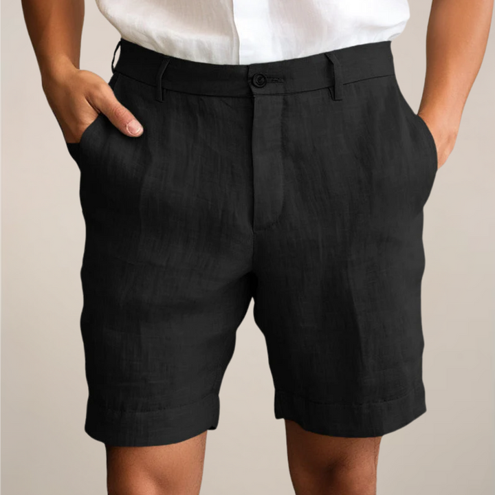 Effortless style: Men's summer beach shorts with elastic waist & relaxed fit for ultimate comfort & warm weather.