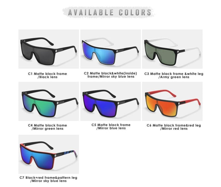 Ergonomic men's polarized sunglasses, UV protection, flexible frame, clear outdoor vision.