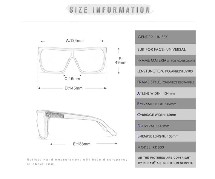 Men's outdoor sunglasses, polarized UV protection, lightweight flexible frame, clear vision.
