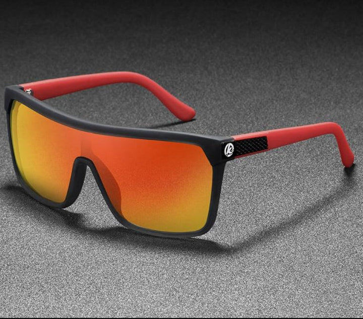 Flexible frame men's sunglasses, polarized, UV protection, ideal for sports & summer.
