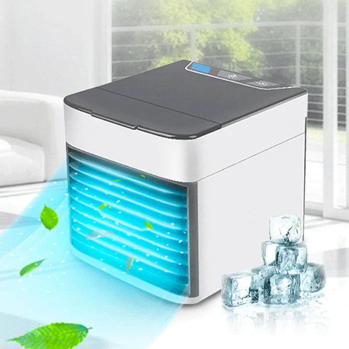 Portable Mini Air Conditioner & Humidifier, ChillWave desk cooler with quiet fan for personal comfort.
